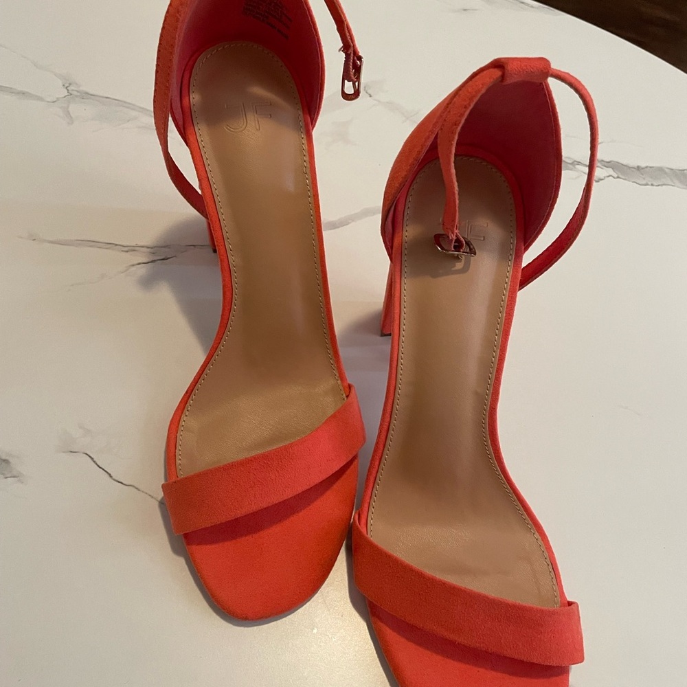 JustFab Vibrant Orange Heels
